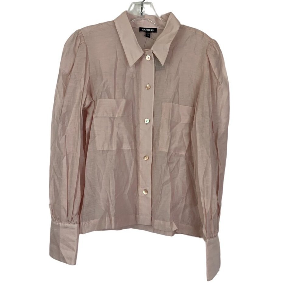 Express Women's Super Light Pink Casual Top